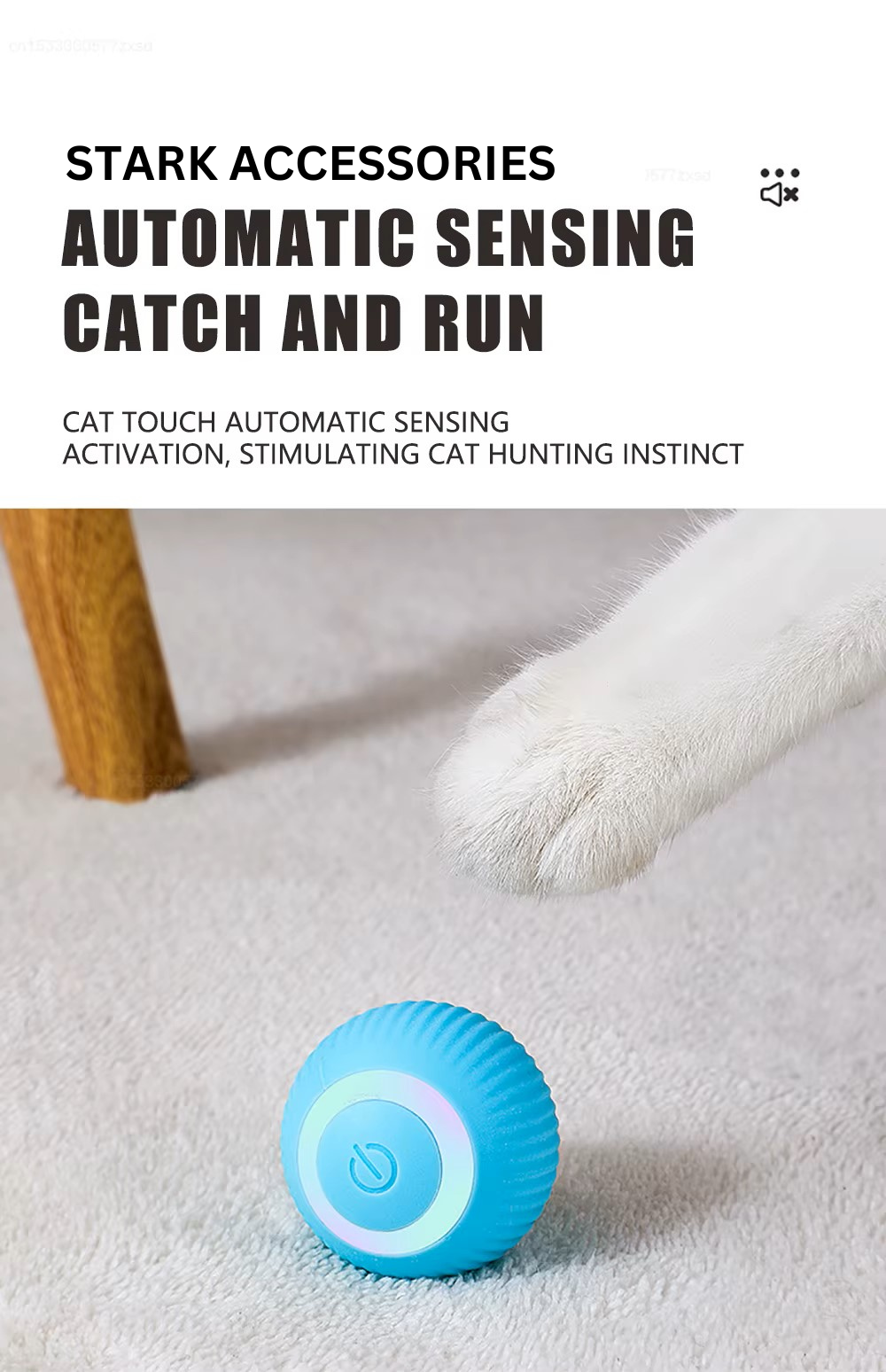  Cat Interactive Ball Smart Cat Toys Electronic Interactive Cat Toy Indoor Automatic Rolling Magic Ball PetAccessories