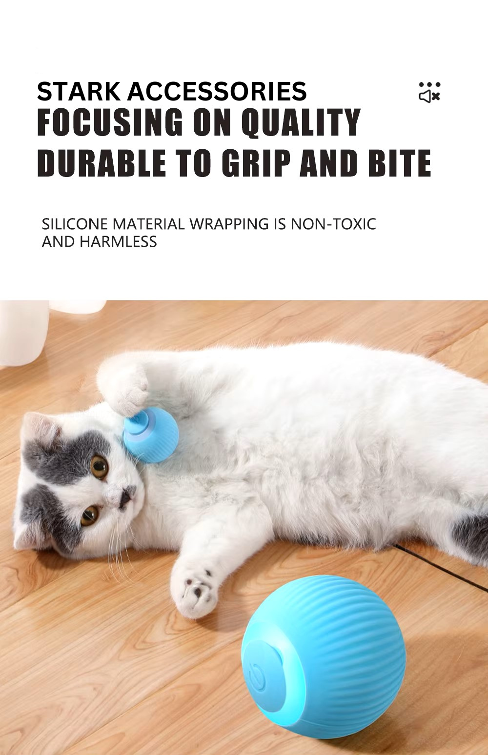 Xiaomi Cat Interactive Ball Smart Cat Toys Electronic Interactive Cat Toy Indoor Automatic Rolling Magic Ball PetAccessories