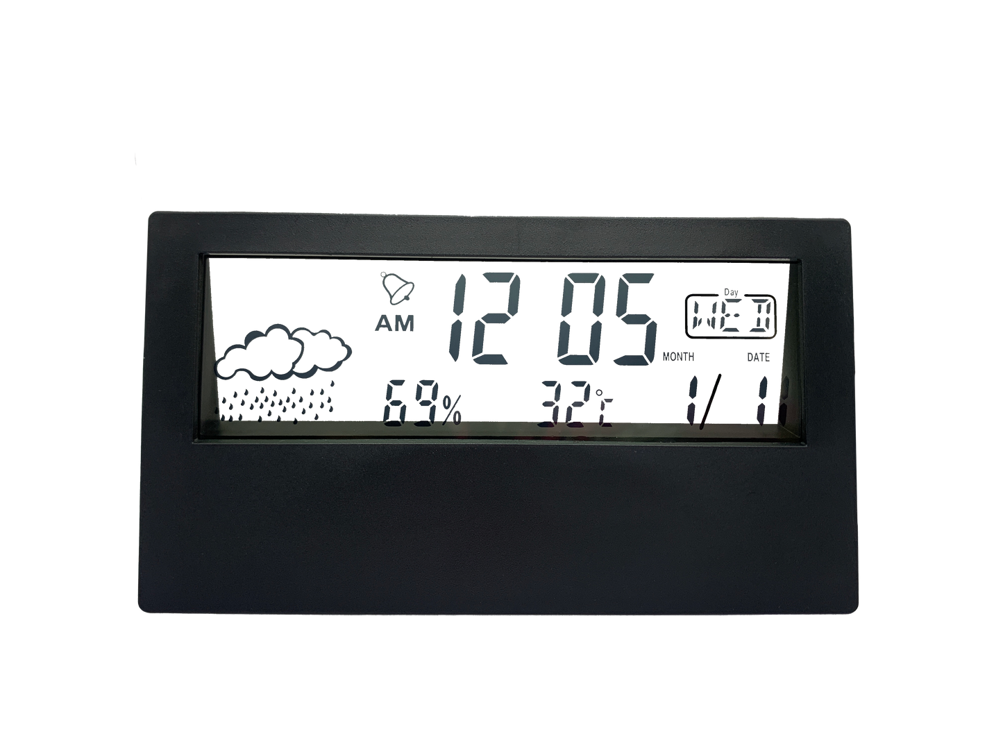 Transparent Glass Desk Alarm Clock সচ্ছ গ্লাস টেবিল ঘড়ি