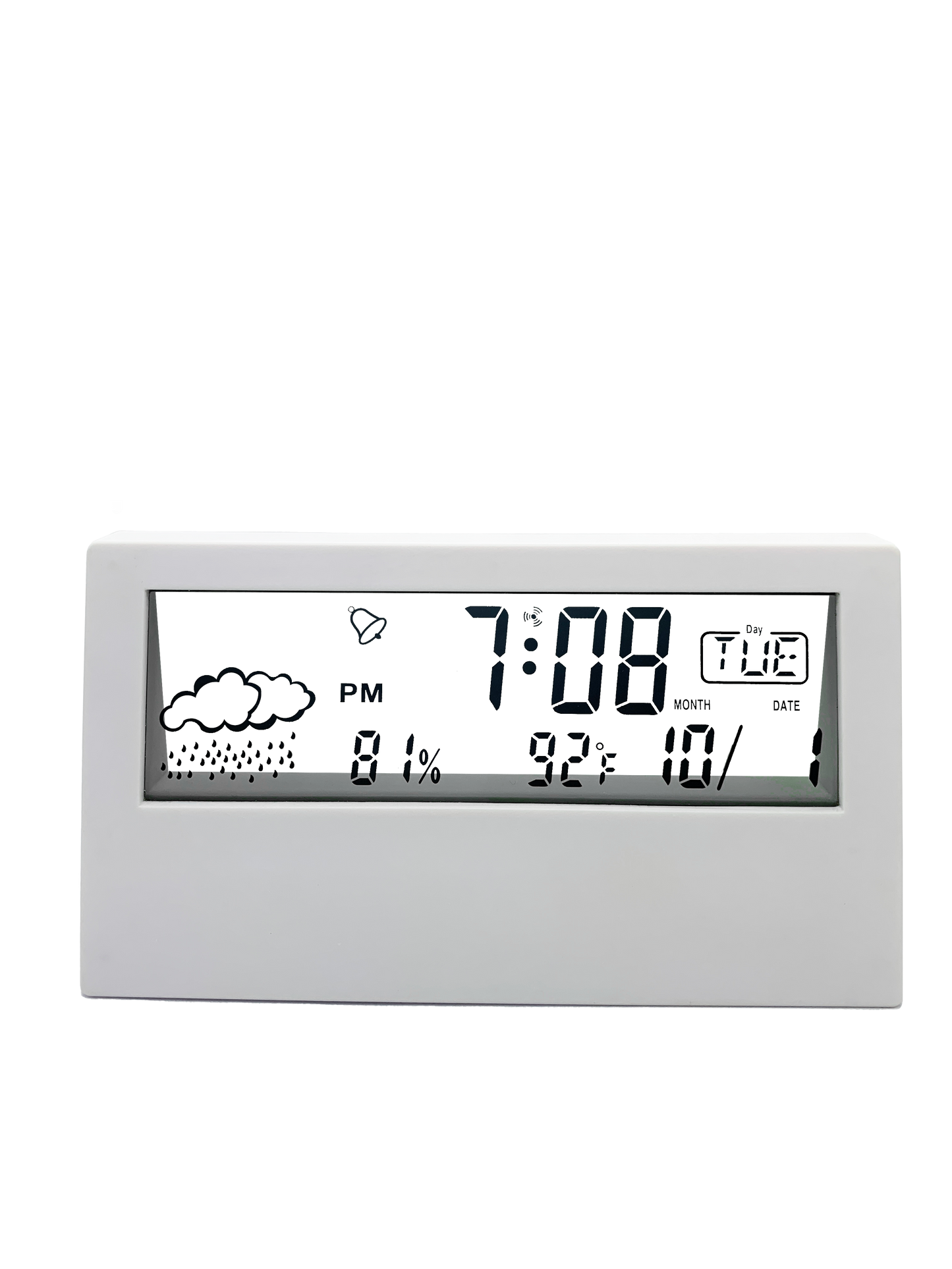 Transparent Glass Desk Alarm Clock সচ্ছ গ্লাস টেবিল ঘড়ি