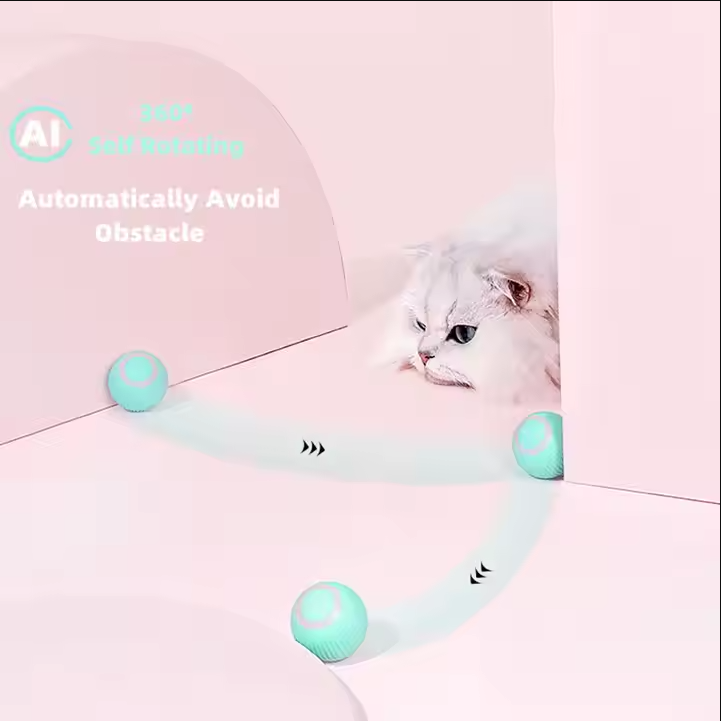 Xiaomi Cat Interactive Ball Smart Cat Toys Electronic Interactive Cat Toy Indoor Automatic Rolling Magic Ball PetAccessories