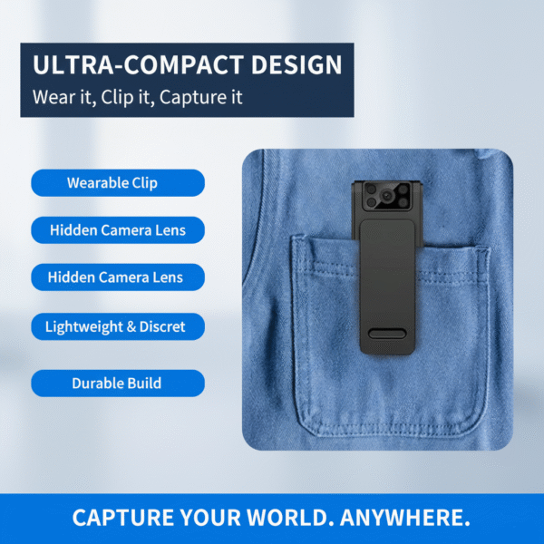 MiniClip Infrared Night Vision Body Camera মিনি ক্লিপ ইনফ্রারেড নাইট ভিশন বডি ক্যামেরা - Image 3