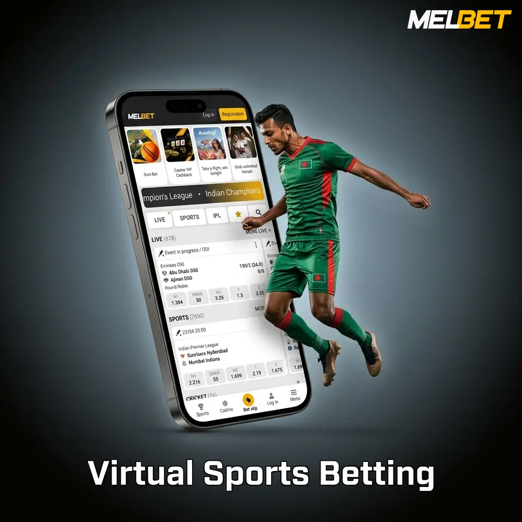 Melbet Bangladesh virtual sports betting on football, cricket, basketball and horse racing simulated by certified RNG systems
